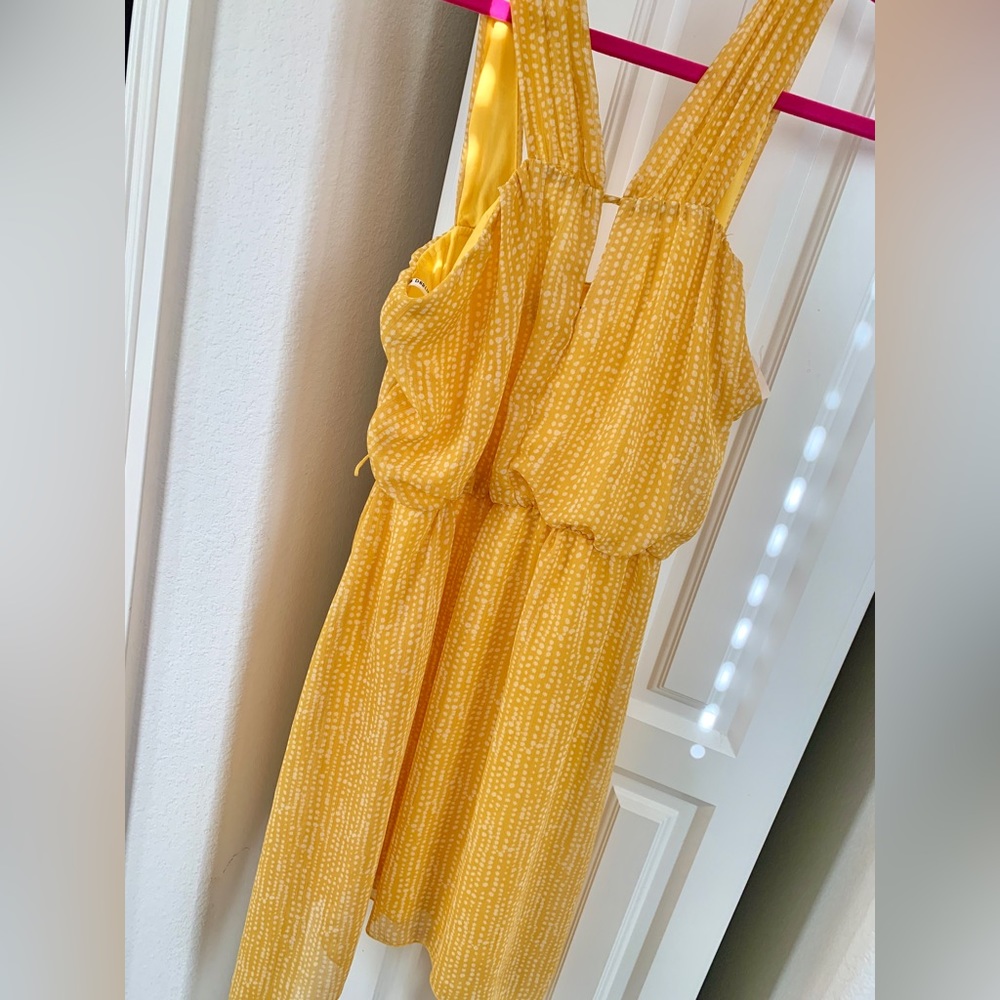 B Darlin goldenrod yellow hi lo dress size 5/6 NWT